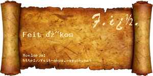 Feit Ákos névjegykártya